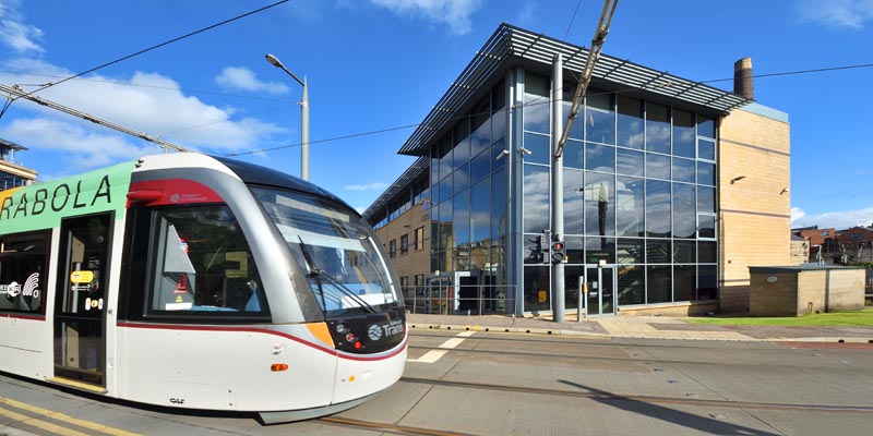 Verity House with Tram passing